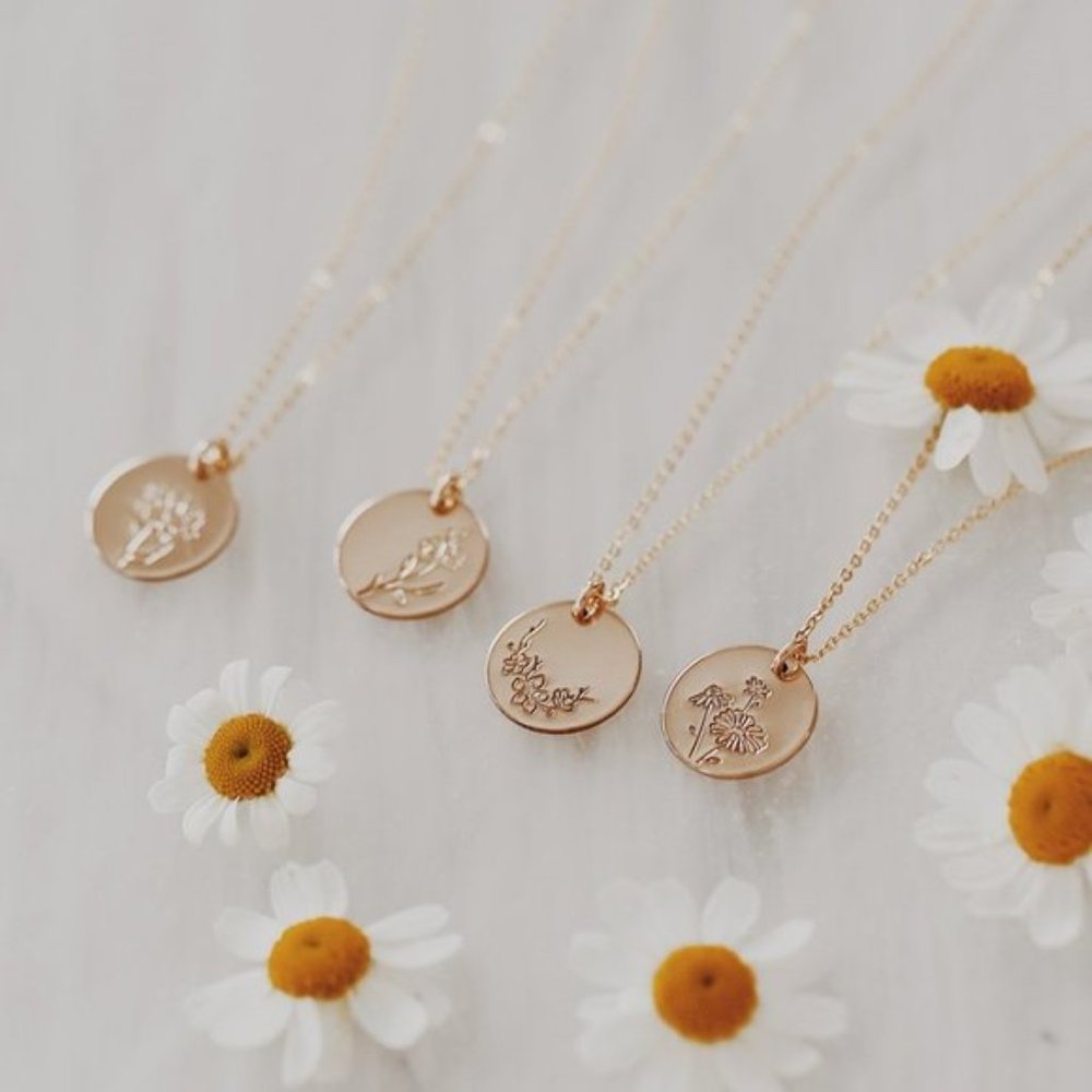 March Birth Flower Cherry Blossom Pendant Necklace - Picture 6 of 13